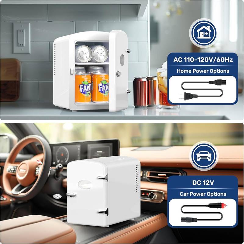 Chill & Heat Mini Fridge - Eco-Friendly Portable Cooler with Window