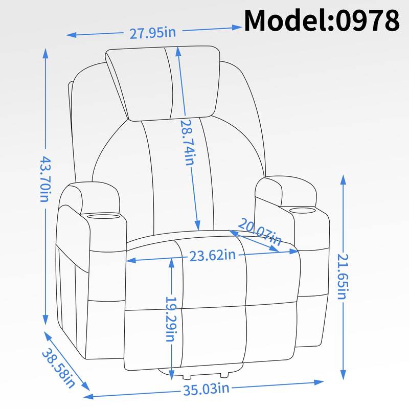 Cozy Lift Recliner with Vibration Massage and Heat for Seniors