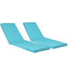 Sky Blue Outdoor Lounge Chair Cushions - Set of Two