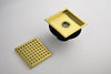 Sleek Square Shower Drain with Removable Grate