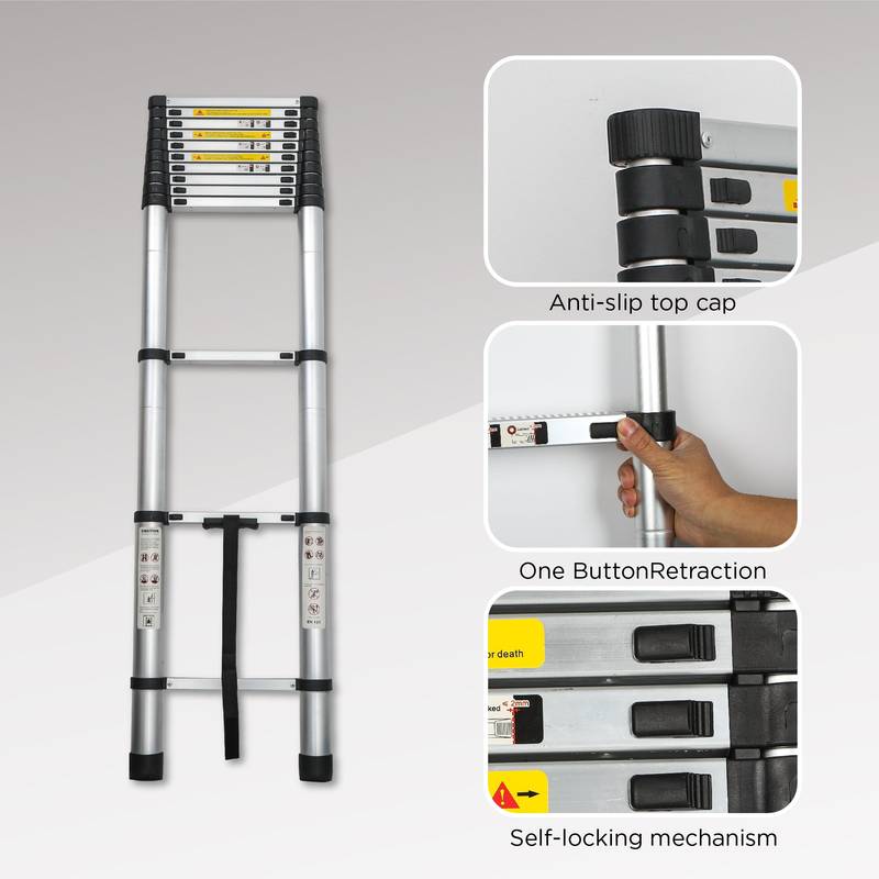 Versatile Telescoping Ladder - Lightweight, Heavy-Duty & Portable!