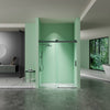 Sleek Matte Black Soft-Close Frameless Shower Door