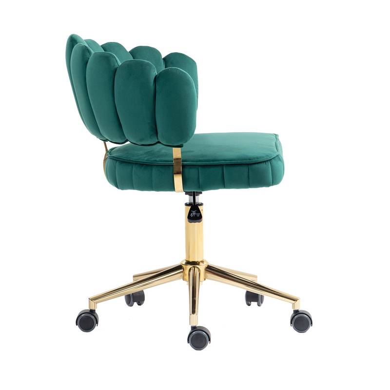 Emerald Velvet Swivel Desk Chair