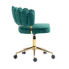Emerald Velvet Swivel Desk Chair