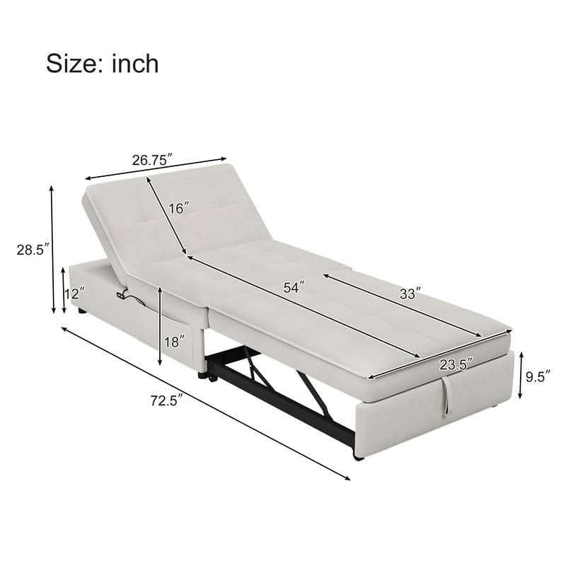 Versatile Sofa Bed with Storage & USB Port