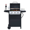 Stainless Steel 4-Burner Propane Grill with Shelves & Wheels
