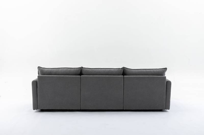 Chic Modular L-Shaped Sofa with Ottoman