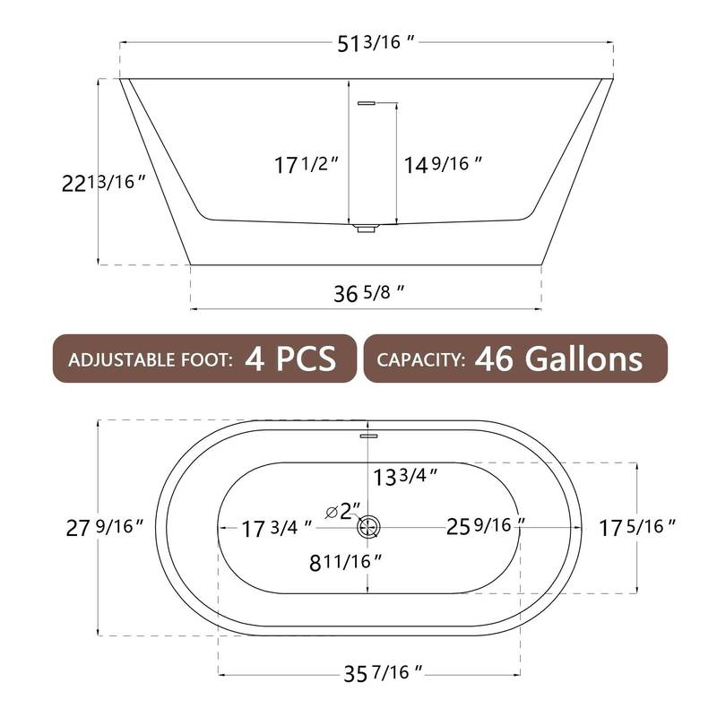Luxurious Oval Soaking Tub with Modern Features