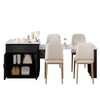 Stylish Expandable Kitchen Island with Storage and Power Outlet