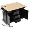Versatile Kitchen Island Cart with Drop Leaves and Power Outlet