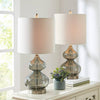 Curvy Glass Table Lamps - Set of Two