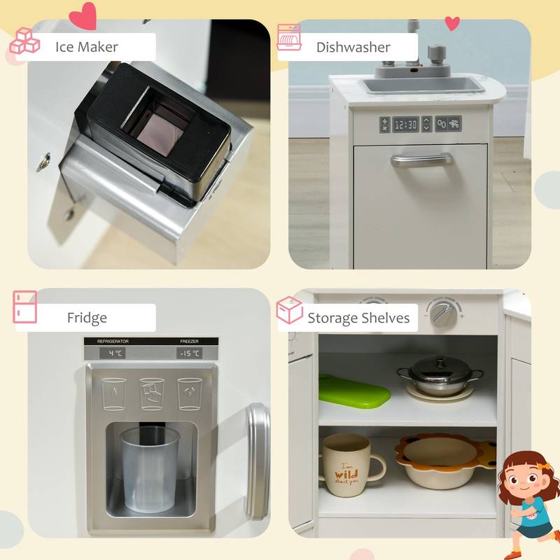 Qaba Kids' Wooden Play Kitchen Set - Pretend Chef's Dream