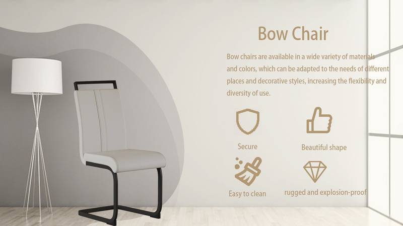 Chic White Faux Leather Dining Chairs - Set of Four