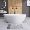 Elegant Oval Soaking Tub with Chrome Drain