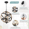Rustic Farmhouse Chandelier – Adjustable Wood Lighting for Every Room