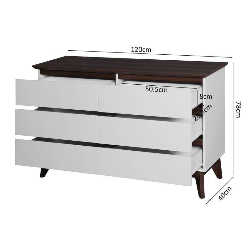 Chic Six-Drawer Storage Chest