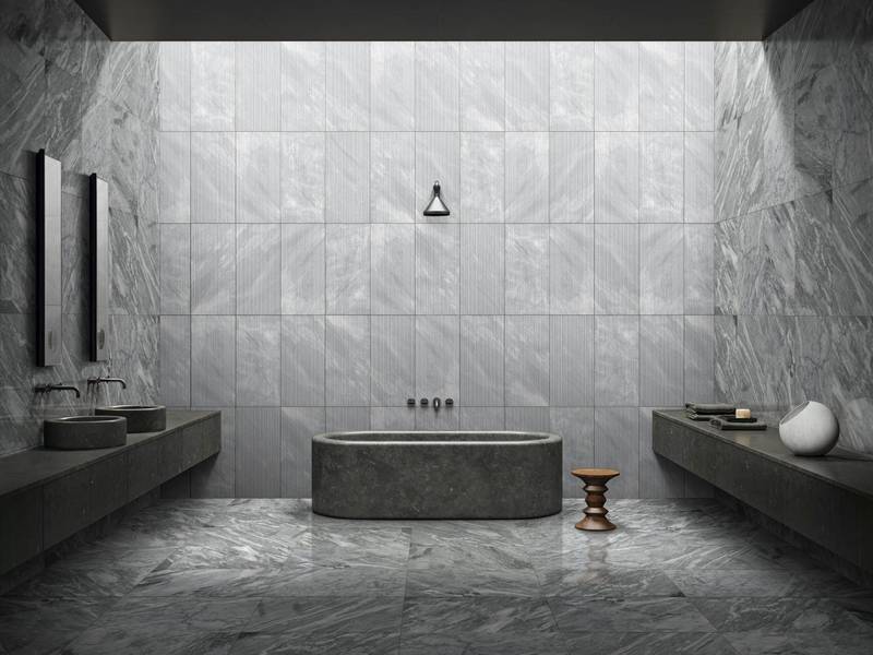 Elegant Gray Carrara Marble Tile