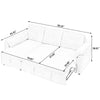 Cozy Convertible Corduroy Sofa Bed with Storage