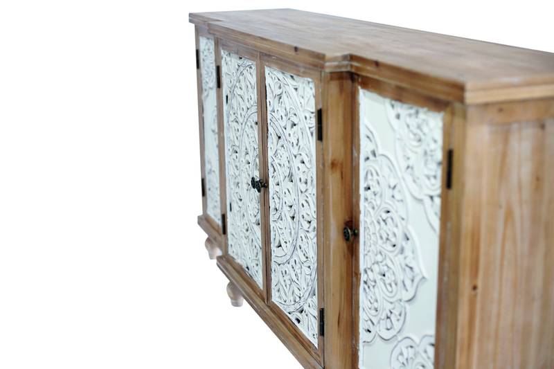 Charming Hollow-Carved Storage Cabinet
