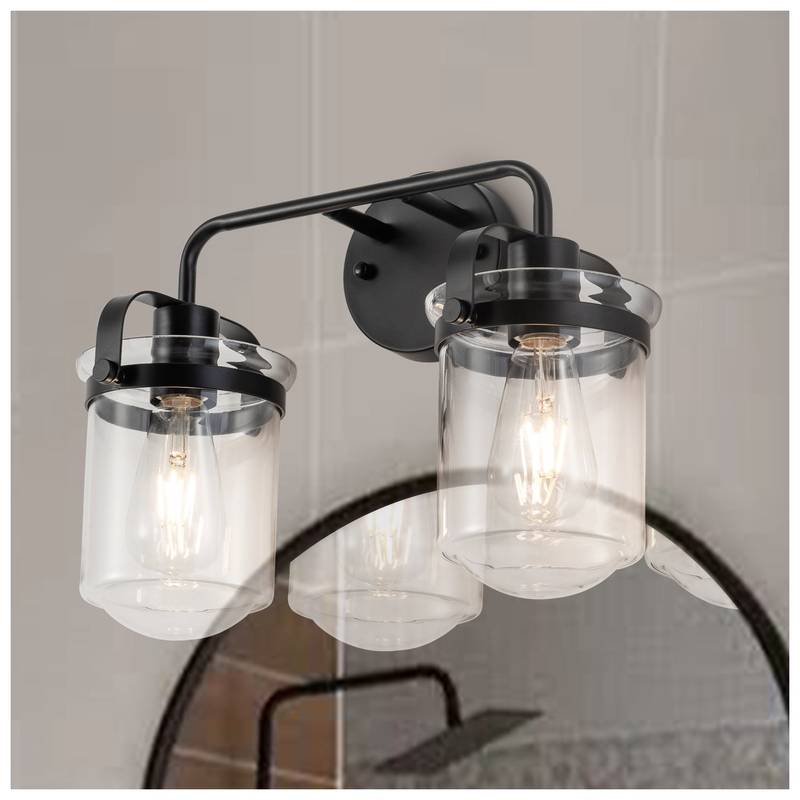 Clear Glass Industrial Sconce - Chic Lighting for Any Room