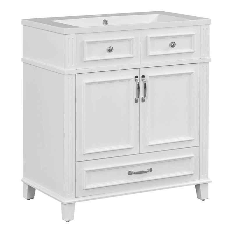 Charming Retro Bathroom Vanity with Soft Close Doors