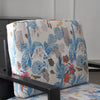 Chic Retro Floral Velvet Armchair with Gold Accents