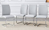 Chic Light Gray Arch Dining Chairs - Set of Four