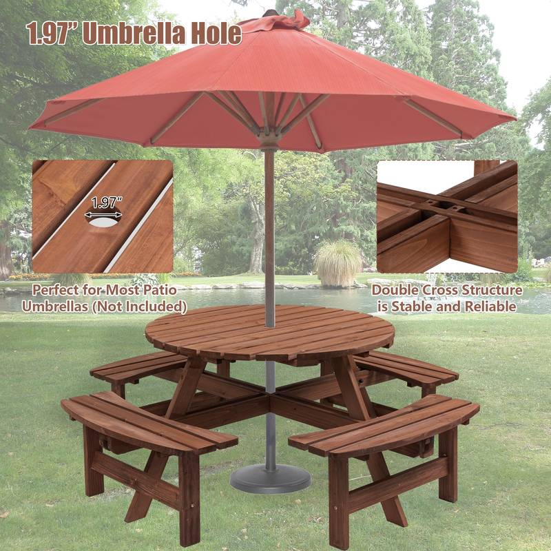 Spacious Wooden Picnic Table for Outdoor Fun