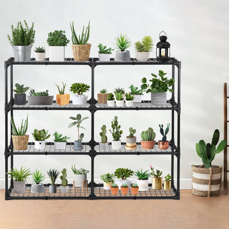 Double the Space: 4-Shelf Wire Rack Set