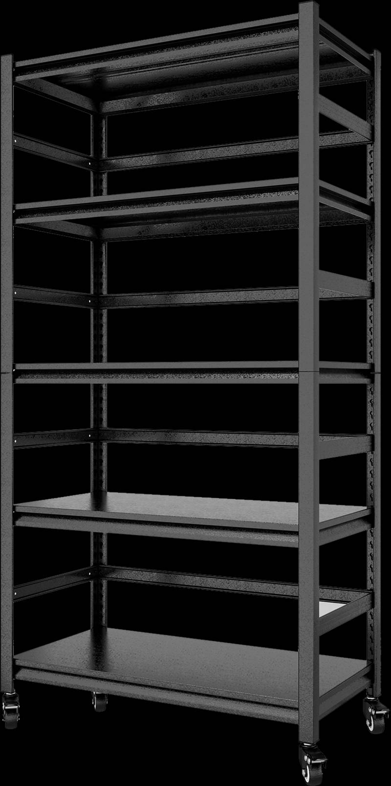 Sturdy Rolling 5-Tier Metal Shelving Unit - Perfect for Kitchen & Garage