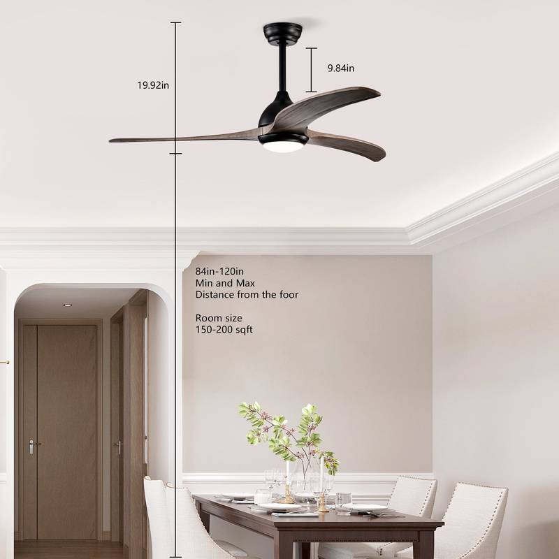 Chic Ceiling Fan with Remote & Light - Perfect for Any Space!