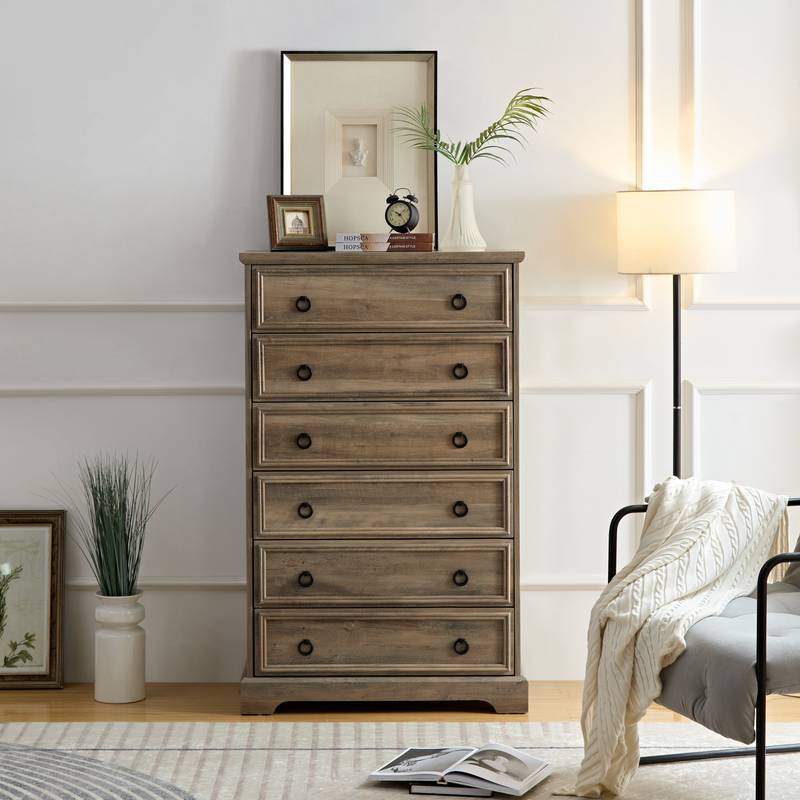 Sleek 6-Drawer Storage Dresser