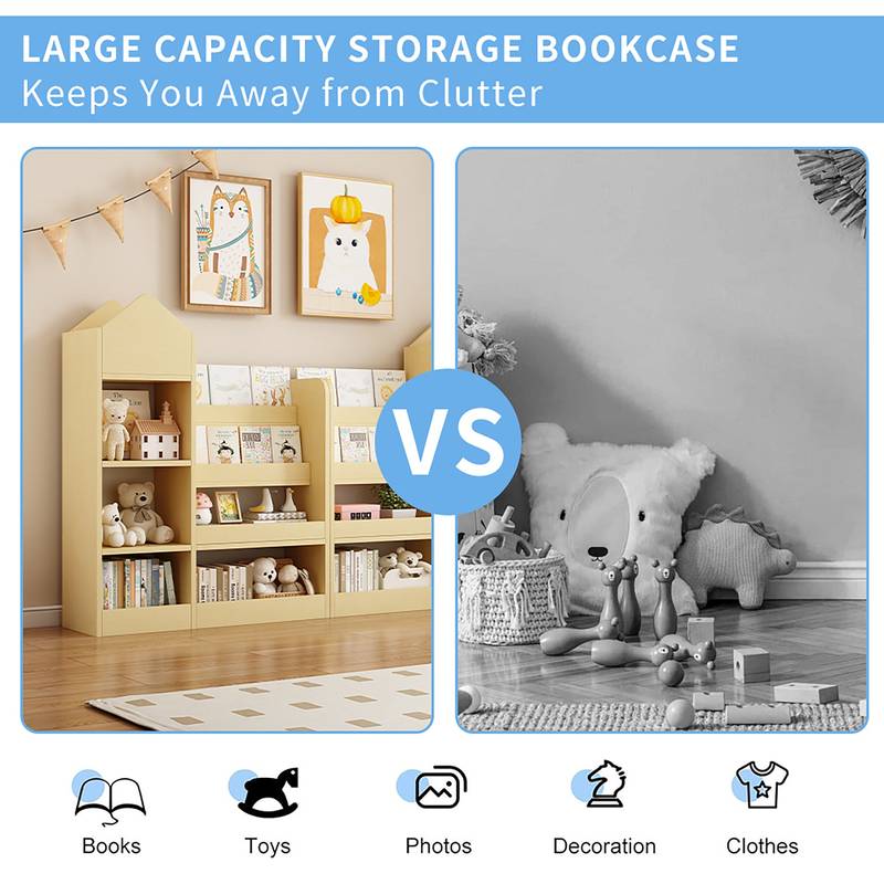 Kids' Joyful Book & Toy Organizer