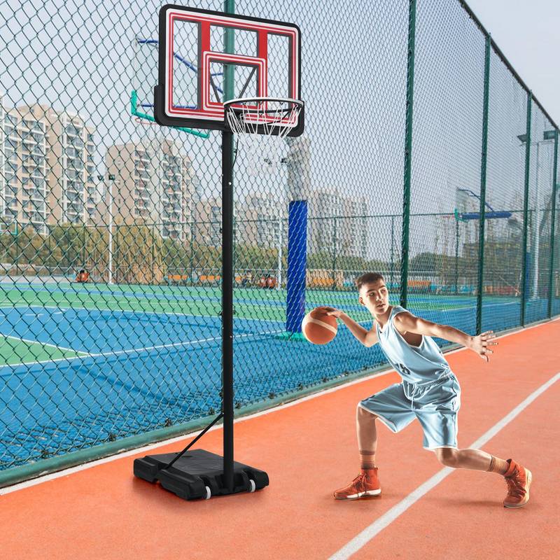 Glow & Shoot: Adjustable Portable Basketball Hoop for All Ages