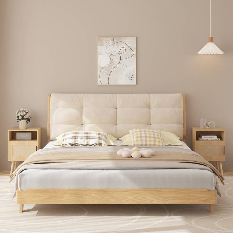 Chic Rattan Nightstand with Open Shelf - Perfect for Small Spaces
