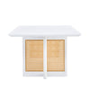 Chic Chinese Solid Wood Coffee Table with Rattan Touch