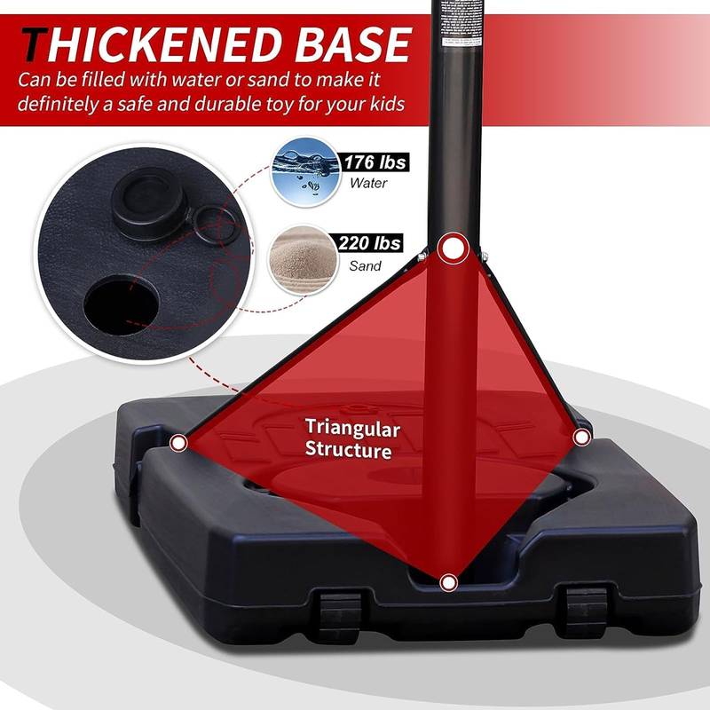 Adjustable Portable Basketball Hoop for All Ages