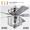 Chic Chrome Ceiling Fan with Pull Chain