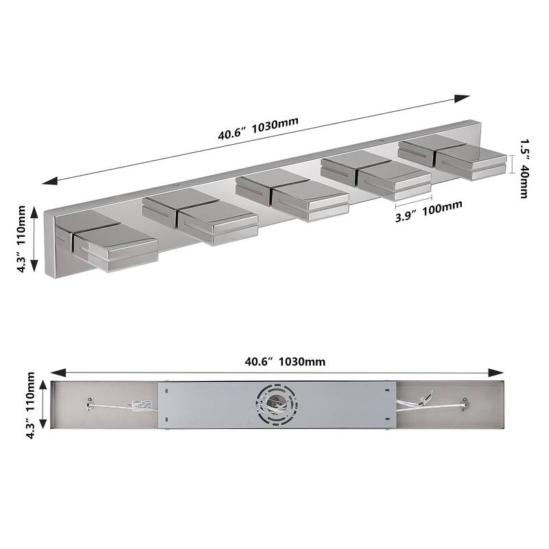 Sleek Chrome LED Vanity Light - Perfect for Your Bathroom!