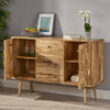 Chic 3-Drawer Sideboard with Trendy Doors