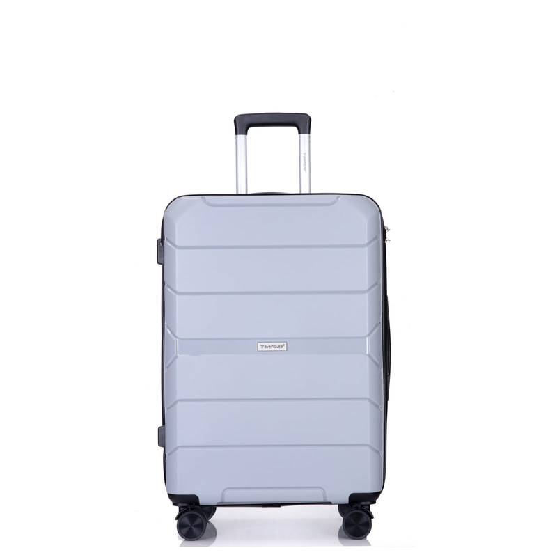 “Silver Spinner Suitcase Trio with TSA Lock”