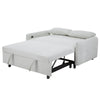 Light Blue Sleeper Sofa with USB Ports and Pillows