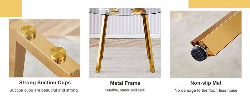 Chic Glass & White Chair Dining Set