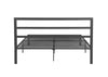 Chic Charcoal Queen Bed Frame with Headboard