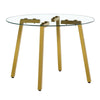 Chic Glass & White Chair Dining Set