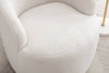 Cozy Ivory Swivel Accent Chair