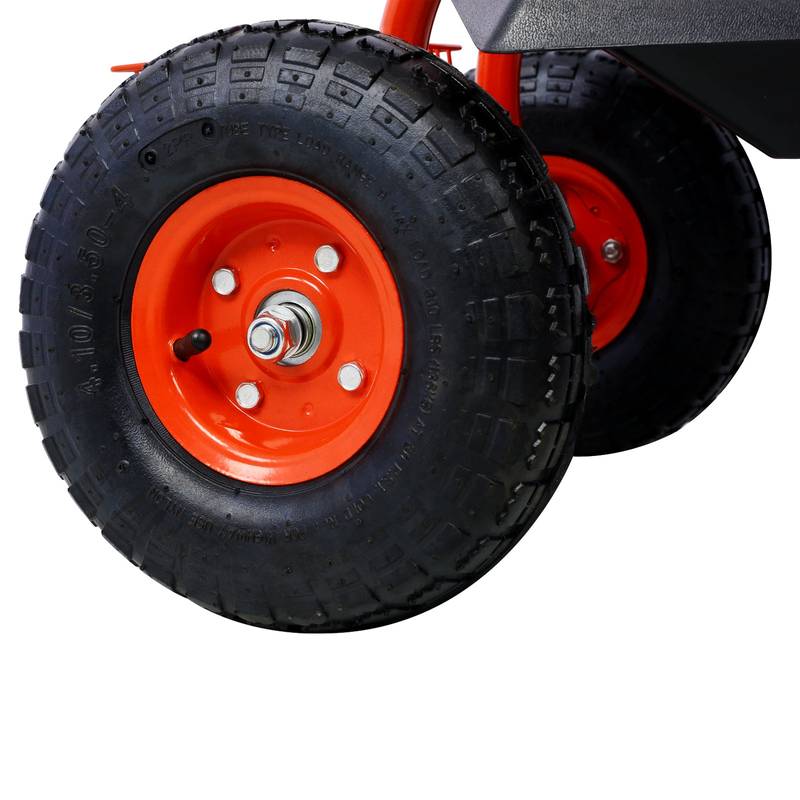 Garden Buddy Scooter Seat with Tool Tray and Swivel Wheels