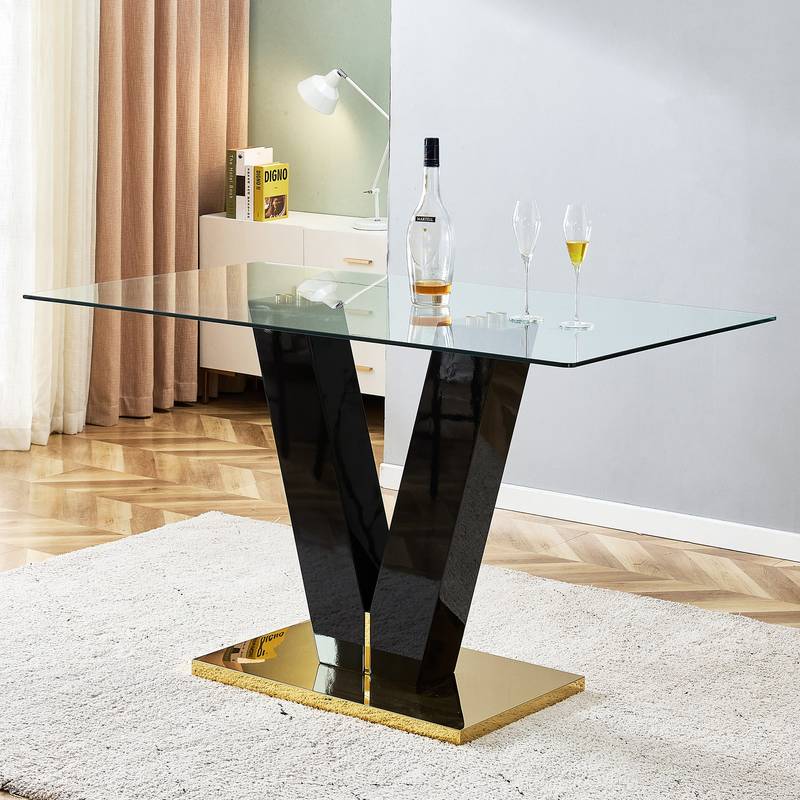 Sleek Glass Dining Table for Stylish Gatherings