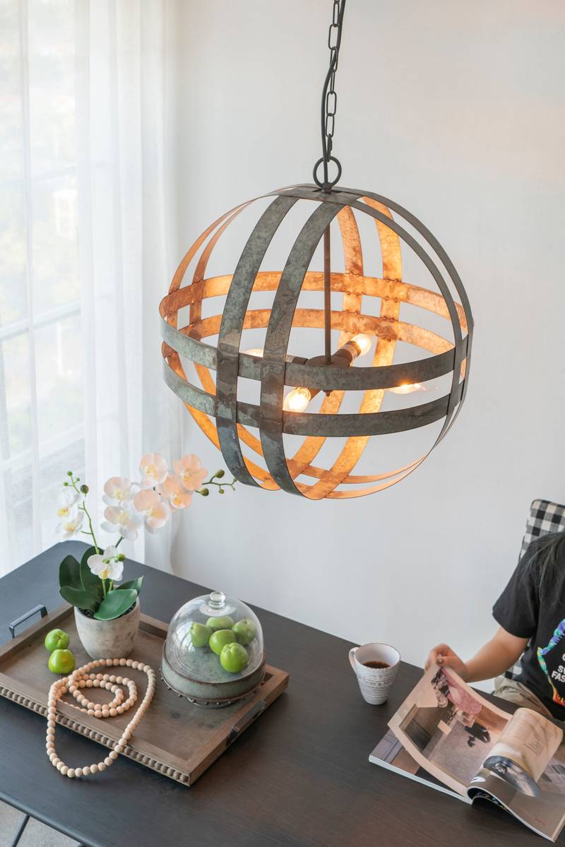 Chic Galvanized Chandelier for Home Elegance