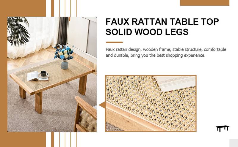 Chic Rattan Rectangle Table